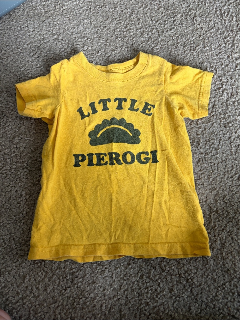 B67 2t Steel City Little Pierogi Kids' Yellow Graphic Tee